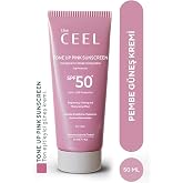The Ceel SPF 50+ Pembe Ton Eşitleyici G&uuml;neş Kremi 50 ml - Glutatyon ve Hyaluronik Asit İ&ccedil;eren UVA/UVB Koruyucu, Aydınlatıcı T