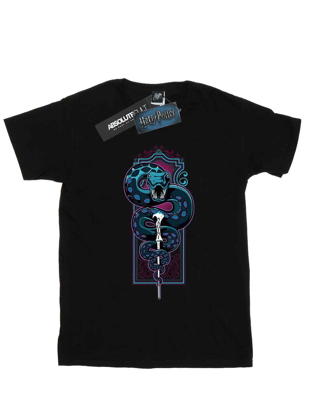 Absolute-Cult-Harry-Potter-Mdchen-Neon-Nagini-T-Shirt