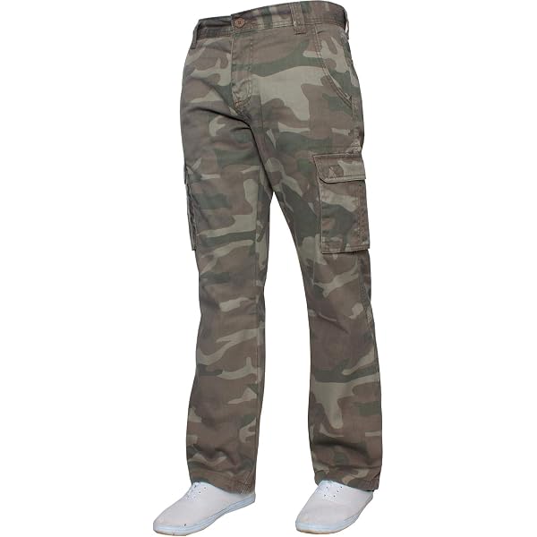 Jean Cargo Homme Neuf Enzo - Bleu, Coupe Droite - Taille Au Bassin Ajustable