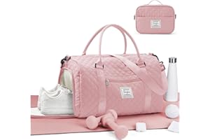 HYC00 Bolsa de Gimnasia Womens Mens con Compartimento de Zapatos y Pocket Wet,Bolsa Travel Duffel para avión,Sport Gym Tote Bags,Weekend Bolsa pernocte Llevar en Bolsa Hospital Holdalls