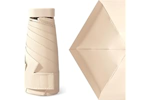 MUNSKT Parasol podróżny, 6 żeber mini parasol podróżny składany parasol przeciwsłoneczny wiatroszczelny parasol przeciwdeszczowy mocny lekki mały kompaktowy damski parasole mały parasol anty-UV na