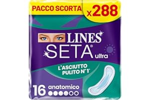 LINES SETA ULTRA ANATOMICO, 12 Confezioni da 24 assorbenti (288 assorbenti)