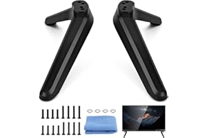 MINISOISO 1 Par Patas Universales para Soporte de TV, Compatibile con Mayoría de Televisores LCD LED, Pies de Pedestal para TV con Tornillos, Patas de Repuesto para Base de Soporte de TV