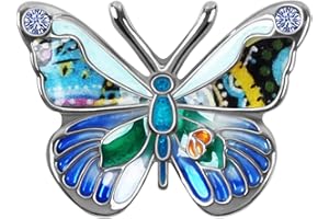 DOWAY Süße Strass Emaille Schmetterling Brosche Pins für Frauen Mode Schmetterling Schmuck Geschenke