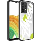 Aksesuarcim Samsung Galaxy A52 ile Uyumlu Kılıf Aynalı Parlak Desenli Fig&uuml;rl&uuml; Kamera Lens Korumalı Kapak Mirror Yazı