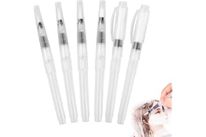Wisebom 6 Piezas Pinceles Acuarela, Set Pinceles Acuarela Rellenables Pincel con Deposito de Agua para de Acuarela, Rotuladores Acuarelables Reutilizable con Deposito de Agua para Pintura Artistica