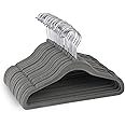 ilauke 32 Pack Kids Velvet Hangers Ultra Thin Space Saving Non-Slip Children's Clothes Hangers, Gray