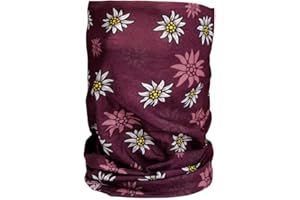 ALSINO Trend-world Foulard Multifonction sans Couture en Forme de Tube, Tour de Coup écharpe Multi-Usage Multi-scraf :MF-311 Edelweiß Bordeaux