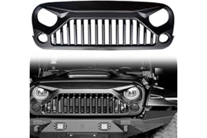 CStern Coperchio Griglia Rete Ventilazione Paraurti Frontale Copertura Raffreddamento Radiatore Anteriore Auto Protezione Foglio Nero Opaco per Jeep Wrangler JK 2007-2018