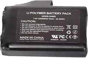 SAVIOR HEAT Piles Rechargeables Li-polymère 7,4 V 2200 mAh pour Gants Chauffants, moufles et Chaussettes chauffantes (Batterie, 1PC)