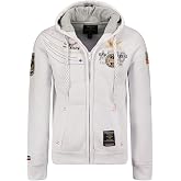 Geographical Norway Jacke Fleece Geographical Norway Kapuzenpullover Für Herren – Norwegen-Flaggen-Design, Bequem Aus 100% Polyester Geographical Norway Herren Parka