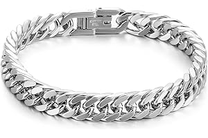 AFSTALR Gold/Silber/Schwarz Armband Herren Edelstahl Armbänder Panzerkette 8/12/17mm Breite Glatt Kubanische Cuban Armreif Men's Bracelets Schmuck Jewellery Geschenk für Männer Jungen 18cm/20cm/22cm