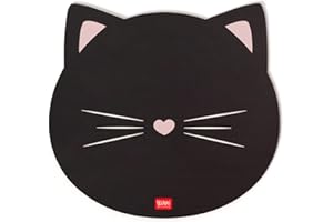 Legami - Tappetino per Mouse, Mousepad con Superficie Antipolvere e Antiriflesso in PVC, Base in Gomma Antiscivolo, Tema Kitty, 22,3 x 23,3 cm