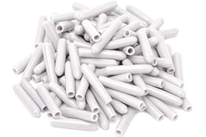 BAIJ Dish Rack Protective Caps, Pack of 100 PVC Dishwasher Dish Rack Caps Dishwasher Caps Universal Protective Caps Cover Caps for Dishwasher Baskets 1 Inch 3 mm Inner Diameter White