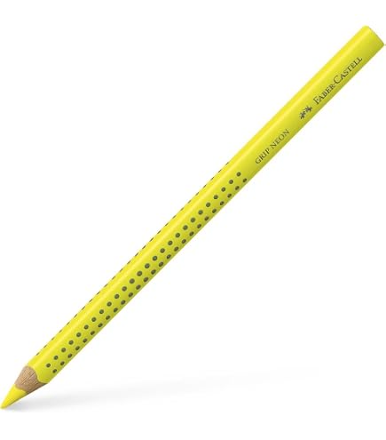 Crayon De Couleur Faber-Castell GRIP Blanc - Mine Résistante, Pointe Ronde