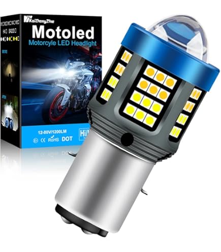 Ruiandsion Ampoule Halogène BA21D 6V Projecteur 45/40W 6 Volt Jaune Projecteur Auto Moto