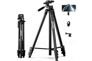 Jishane 71" Camera Tripod,Protable Tall Tripod for Smartphone, 2 in 1 Phone stand with Wireless Remote Compatible with IOS & Android/Canon/Nikon/Action Camera Gopro Hero DJI Osmo Insta360
