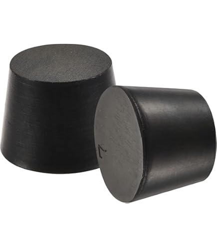 QWORK rubberen stop conisch, laboratorium rubberen stop massief rubberen stop, 9# (bovenkant ø45mm x onderkant ø35mm x lengte 30mm), 4 stuks