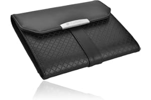 Pierre Cardin – Carpeta de piel A5 de piel auténtica con bloc de notas, archivador, tablets, hasta 8 pulgadas (iPad Pro pequeño, Air, Galaxy Tabs), piel de negocios, carpeta de orden, LANDES
