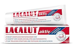 ‎LACALUT LACALUT Active Tooth Cream, 100 ml Toothpaste, Immediately Noticeable Firming and Strengthening of the Gums, Effective Dental Care & Gum Care, 1 x 100 ml