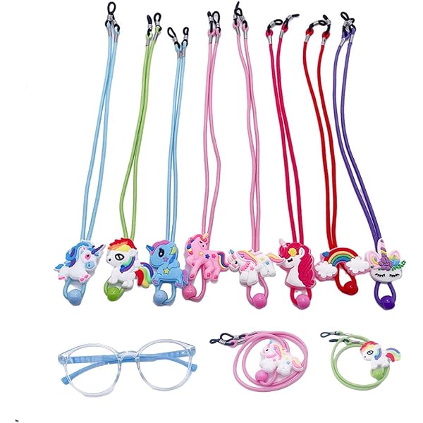Lot De 4 Cordons à Lunettes Réglables Universels - Élastiques, Avec Embouts Silicone Antidérapants, Couleurs Assorties