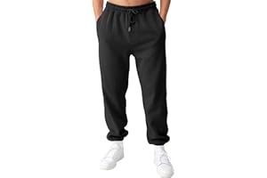 Love My Fashions Mens Trousers Fleece Tracksuit Bottoms Elasticated Drawstring with Zip Pockets Cuffed Sweatpants Gym Sports Joggers Mens