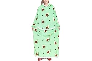 EYITUPC Extra lange tragbare Decke Hoodie Erwachsene, übergroße Hoodie Decke Sweatshirt für Frauen Männer