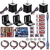 ➤ 5 pcs DRV8825 Controlador de motor paso a paso con disipador de calor, actualizado desde A4988, máx. corriente: 2.5A, 32 subdivisión: 1, 1/2, 1/4, 1/8, 1/16, 1/32.