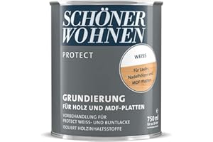 Schöner Wohnen Protect MDF Grund, auf Kunstharzbasis, Farbton Reinweiss / 750 ml