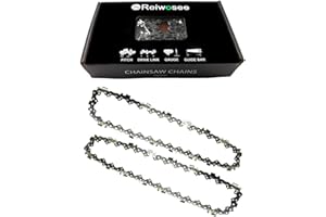 REIWOSEE 2 Cadenas de Motosierra de 8 Pulgadas para motosierra de mano recargable de 3/8", 1,3 mm, 33 TG, Cadena Guía 26 cm, Universal Saw Chainsaw Chain Para Trabajar la madera, Recortar, Jardín