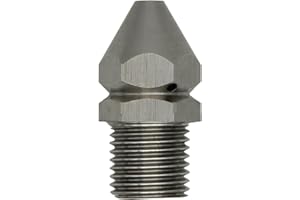 ROOWARMER 1/4" 3/8" Boquilla para limpieza tuberias a presion 250bar - para limpieza alcantarilla/tuberia de desague/bajante de agua tobera boquilla para manguera de limpieza (1/4")