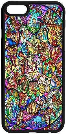 Disney Stained Glass Inspired Rubber Bumper Hard Back Phone Case Cover for iPhone & Samsung's (Samsung Galaxy S7)