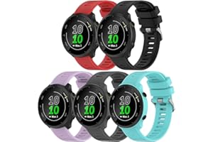 Chainfo Compatible con Garmin Forerunner 158 / Forerunner 55 Correa de Reloj, Banda de Reemplazo Silicona Suave Sports Pulsera
