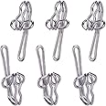 H&S Curtain Hooks Metal 100pcs Curtain Header Tape Drapery Hooks