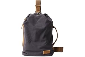 Neuleben Sling plecak, styl vintage, plecak z tkaniny Canvas, styl retro, torba na ramię, dla kobiet, mężczyzn, w podróż, do uprawiania sportu, spędzania wolnego czasu