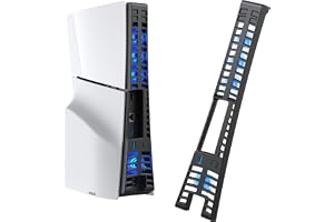 KIWIHOME PS5 Slim Cooling Fan ,Efficient Cooling Accessories with 3 Fans, Quiet Cooler fan with Adjustable Speed, Smart Power On/Off, LED Light,USB3.0 Port for PS5 Slim Digital/Discs Edition