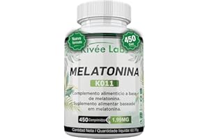 KivéeLabs® 450 Comprimidos Melatonina Pura 1,99 mg Suministro +1 Año | Rápida Asimilación | Suministro para +1 año | Ayuda con el insomnio y trastornos del sueño | Vegano sin OMG | Fabricado en España