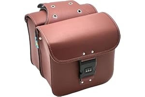 GENÉRICO Bolsa de Equipaje para Motocicleta | Alforjas de Gran Capacidad con Diseño Abatible y Espacioso | Bolsas Laterales Seguras para Sillín de Moto