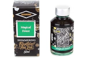 Diamine Shimmer Ink Magical Forest - Tinta de escritura en vaso de tinta (50 ml)