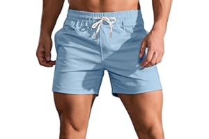 HOTIAN - Pantaloncini corti estivi da uomo, in cotone, con tasche, per il tempo libero