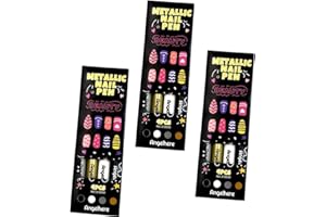 HOIDOKLY 4 Couleurs Ensemble de Marquage pour Ongles, 2026 Nouveaux Marqueurs pour Nail Art, Stylo Vernis pour Ongles 3D, Outils de Nail Art pour Graffiti, Points, Dessin, Peinture, Pointes Liner DIY (C-3Set)