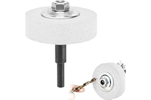 WTUGJEP Adaptador de muela abrasiva y piedra de molienda para taladro, cambio de taladro eléctrico en máquina de rectificar, 75 mm OD 10 mm ID Blanco adecuado para pulido mate de metal