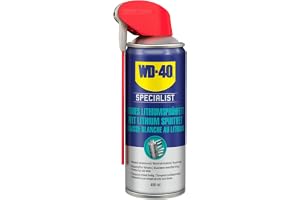 WD-40 Specialist vit litiumsprayfett smart straw 400 ml | 400 ml, långvarigt vitt sprayfett med hög vidhäftning för smörjning