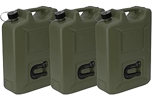 Hünersdorff Lot de 3 bidons de Carburant Professionnels de 20 l pour Essence, Diesel et Autres Produits Dangereux, fabriqué en Allemagne, Production certifiée TÜV, Olive