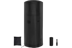 Timisea Patio Heater Cover - Waterproof, Windproof, UV-Resistant Oxford Fabric, 50 x 50 x 120 cm, Black