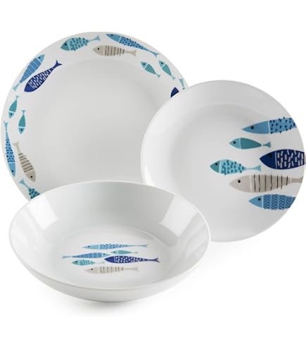 Excelsa Pop Pizzateller Set – 6 Stück, Porzellan, Ø 31 Cm, Spülmaschinen- & Mikrowellenfest