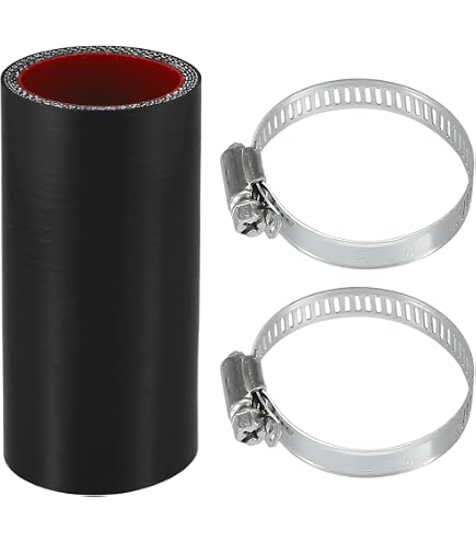 ABSOPRO 38 Mm (1,5") Silikonschlauch – 150 Mm Länge, 0°, Rot/schwarz, Mit 2 Schellen, Für Kühlmittel & Öl, -60 Bis +300 °C