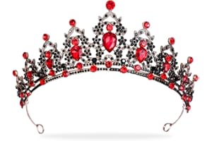 HPMAISON Mädchen Kristall Tiara Hochzeit Braut Frauen Prinzessin Stirnband Krone Haarschmuck für Geburtstag Party Festzug Abschlussball Königin Kostüm Bühnenauftritte
