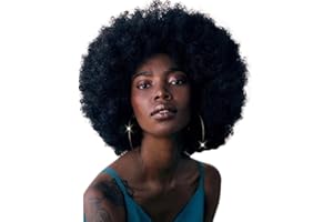 Becus Parrucche Ricci Afro Donne Nere Parrucca Afro Morbida Crespa Parrucche Sintetiche Anni 70 Giganti Per Le Donne Uso Quotidiano E Costume Cosplay Donna