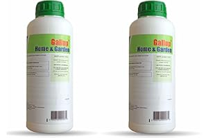 London Luxury Gallup 2 X Home & Garden Glyphosate Weedkiller, Gallup weed killer, 1L + Free 2 LLP Measuring cups 30ml, PACK OF 2 (1 Litre)